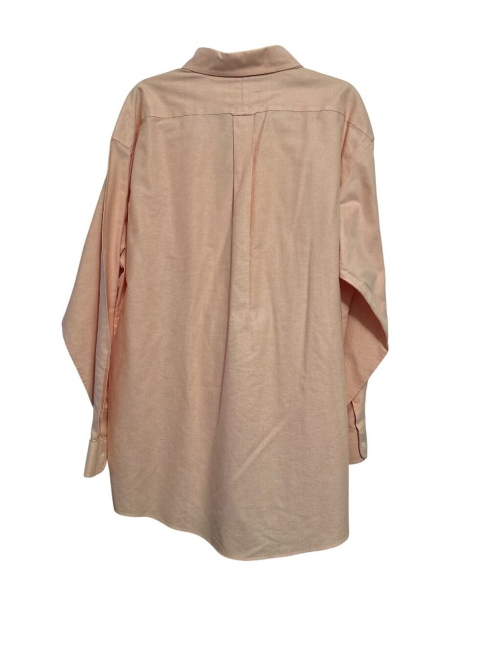 Roundtree & Yorke Gold Label Non-Iron Oxford Shirt 17/35 Long Sleeve Peach Cotto - Picture 2 of 8